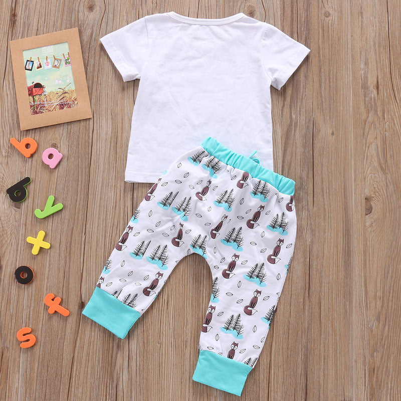 Neugeborenen Baby Kleidung Set T-shirt Tops Hosen Kleine Jungen und Mädchen Outfits