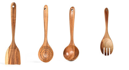 Teak Natürliche Holz Geschirr Löffel Schöpfkelle Turner Reis Sieb Suppe Skimmer Kochen Werkzeug Sets Löffel Scoop Küche Werkzeuge Gadgets