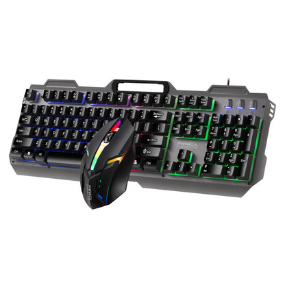 Freunde Wolf KT600 Gaming Tastatur Und Maus Set Manipulator Fühlen Büro Computer Metall Gaming Wired Tastatur USB