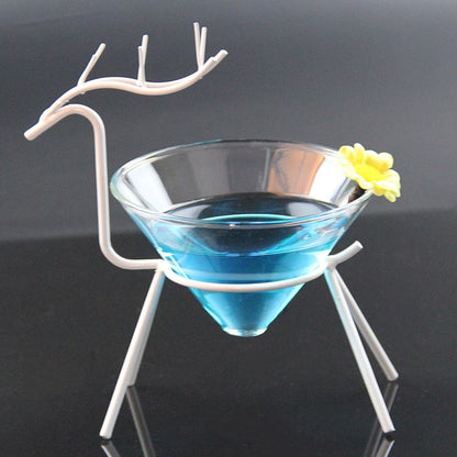 Christmas deer Italian cuisine tableware creative hotel clubhouse transparent glass molecular cuisine foodie