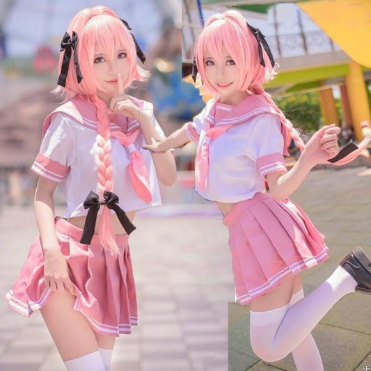 Sailor Anzug Cosplay Kostüm Fgo Perücke Frauen Bigwig